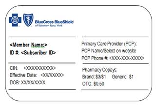 example of an insurance card front